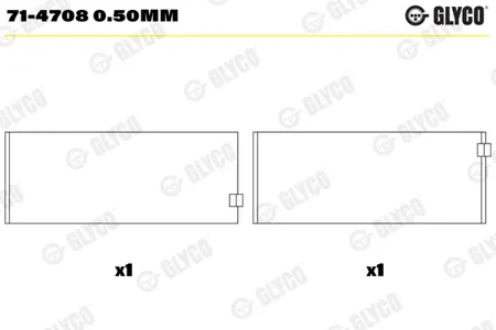 GLYCO 714708050MM Шатунный подшипник