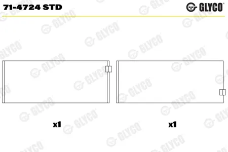 GLYCO 714724STD Шатунный подшипник