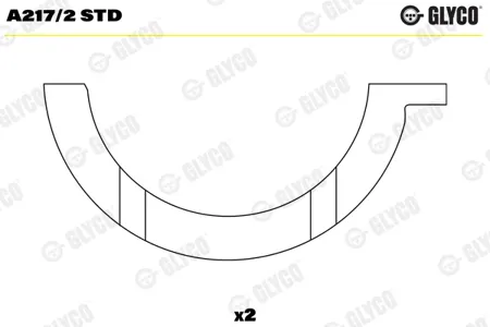 GLYCO A2172STD Полукольца упорные