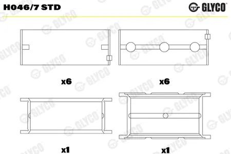 GLYCO H0467STD Вклад.корен. комплект std