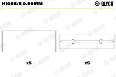 GLYCO H10655050MM Вкладыши коренные комплект