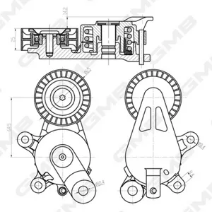 GMB GAT20920 Натяжитель приводного ремня Audi Seat Skoda VW 1,41,6 (генераторбез конд)