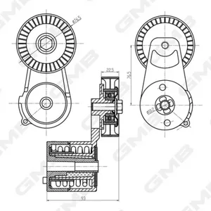 GMB GAT20990 Натяжитель приводного ремня Chevrolet Lacetti Opel Astra h Corsa c 1,5 04