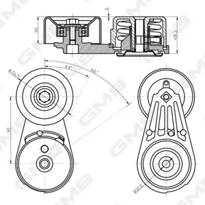 GMB GAT31610 Натяжитель приводного ремня Nissan ARMADA Pathfinder Terrano 4.0 05