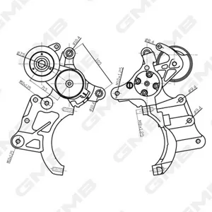 GMB GAT32430 Натяжитель приводного ремня Toyota Hilux Surf Land Cruiser Prado 1kdftv