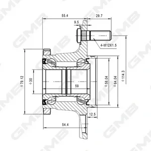 GMB GH20290T Комплект подшипника ступицы колеса