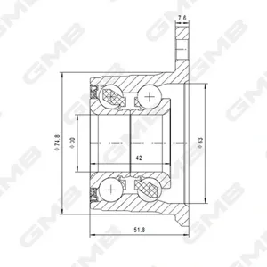 GMB GH21390T Блок ступицы
