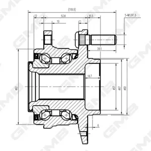 GMB GH34870 Ступица колеса Hyundai