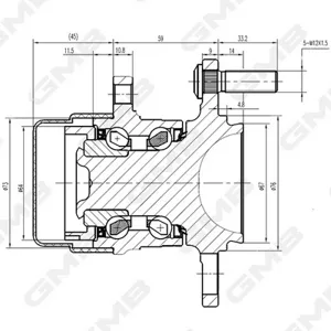 GMB GH34980T Комплект подшипника ступицы колеса
