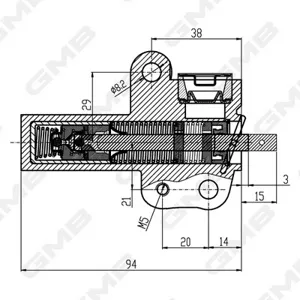 GMB GHAT123 Натяжитель ремня Гидро ГРМ mmc 4g63