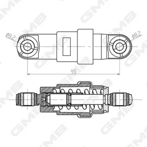 GMB GHAT195 Натяжитель ремня приводного BMW E36E34 1.6-1.8 M43