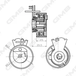 GMB GTB0110 Ролик ГРМ