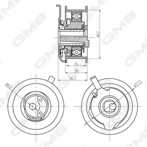GMB GTB0270 Натяжитель ремня VAG