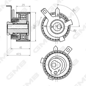 GMB GTB0290 Ролик ремня ГРМ Ford Focus Mondeo Connect 1.6-2.0
