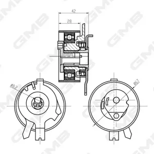 GMB GTB0360 Натяжитель ремня приводного Chery