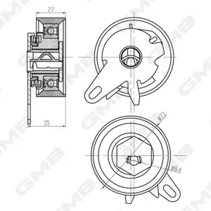GMB GTB0430 Натяжной ролик ременя ГРМ