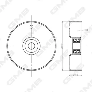 GMB GTC0400 Ролик натяжителя ремня