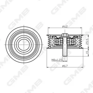 GMB GTC0420 Обводной ролик приводного ремня Mercedes mlglgclkclce