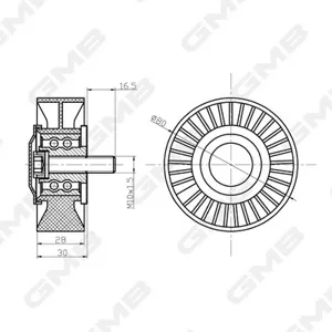 GMB GTC0690 Ролик натяжителя поликлин.ремня