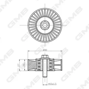 GMB GTC0700 Обводной ролик приводного ремня BMW e60818790 3,0i 05