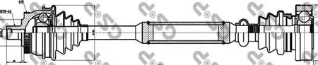 GSP 203005 Привод в сборе Audi A4 (8D2 B5)