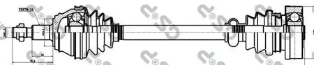 GSP 203006 Вал приводной Ауди А3 VW IV 1,9TDI