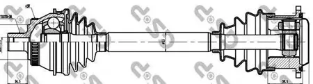 GSP 203048 Привод в сборе Audi A4 (8D2 B5)