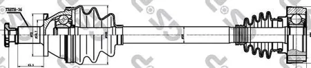 GSP 203063 Привод лев. Skoda Fabia VW Polo Seat Ibiza IV 501мм