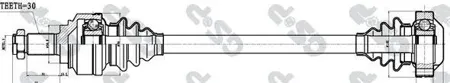 GSP 205050 Привод зад. BMW X5 (E53) 3.0i 00-06 637мм