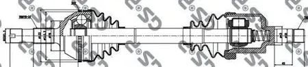 GSP 210033 Вал приводной лев. Peugeot Boxer Citroen Jumper Fiat Ducato 1.9-2.8HDI 1994-2002 C ABS 1080мм