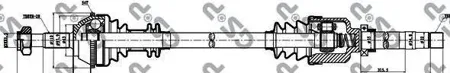 GSP 210036 Привод в сборе Citroen RELAY Box (230L)