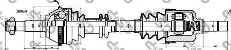 GSP 210037 Привод в сборе Citroen RELAY Box (230L)