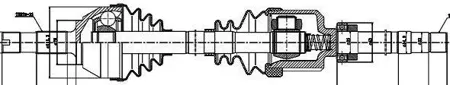 GSP 210066 Привод в сборе Citroen RELAY Box (230L)