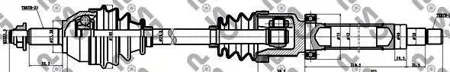 GSP 218046 Привод в сборе Ford Focus (DAW DBW)