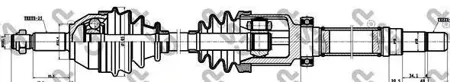 GSP 218102 Привод в сборе Ford Focus (DAW DBW)