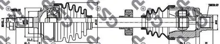 GSP 223027 ПОЛУОСЬ ПРИВОДА КОЛЕСА HONDA ACCORD VIII 04-,