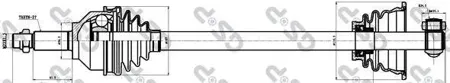 GSP 244003 Привод в сборе Opel Vivaro A Box (X83)