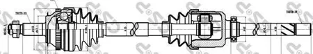 GSP 244004 Привод правый Renault Master Opel Movano 1998-2001