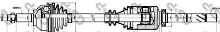 GSP 244013 Привод в сборе Opel Vivaro A Box (X83)