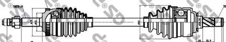 GSP 244027 Привод в сборе Opel CO Mercedes O Box Body Estate