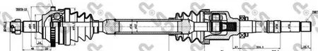GSP 245011 Привод в сборе Peugeot 206 CC (2D)