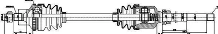 GSP 245020 Привод в сборе Peugeot 406 (8B)