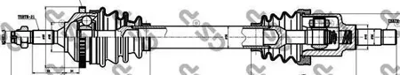 GSP 245027 Привод в сборе Peugeot 206 Hatchback (2AC)