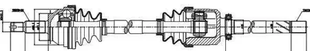 GSP 250011 Привод в сборе Opel Movano Box (X70)