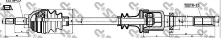 GSP 250443 GSP ПОЛУОСЬ ПРИВОДА КОЛЕСА