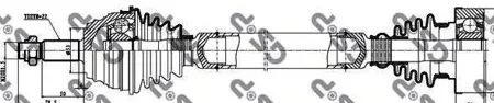 GSP 261002 Привод в сборе VW Golf Mk III (1H1)