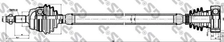 GSP 261067 Вал приводной VW Golf Mk III (1H1)