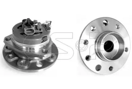 GSP 9333029 Ступица колеса Opel Astra G, Zafira A 98-05 (5 отверстий) (c ABS)