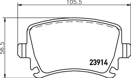 HELLA 8DB355010601 Колодки торм. Skoda Superb (3T4)