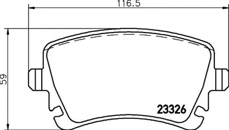 HELLA 8DB355011531 Колодки торм.